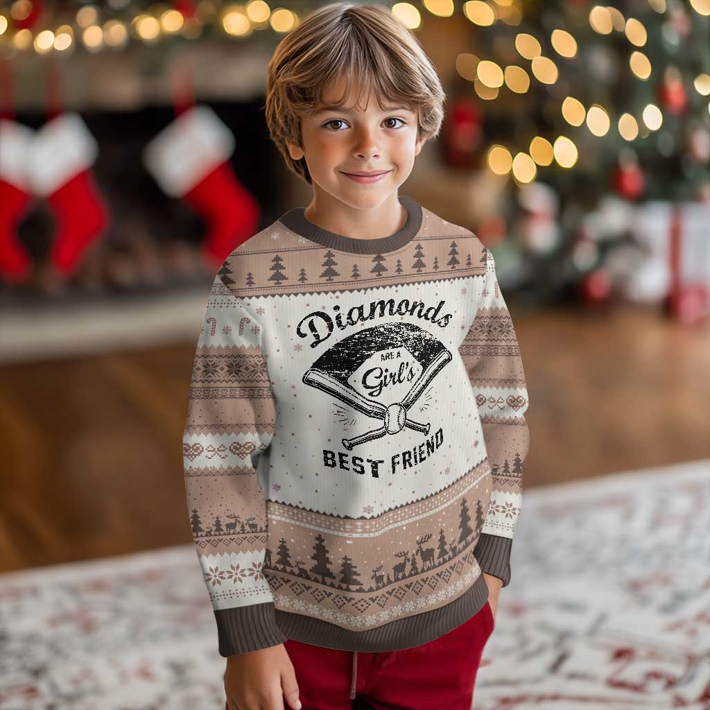 Softball Mom Gift Ugly Christmas Sweater Diamonds Are A Girls Best Friend