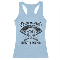 Softball Mom Gift Racerback Tank Top Diamonds Are A Girls Best Friend