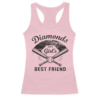 Softball Mom Gift Racerback Tank Top Diamonds Are A Girls Best Friend