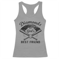 Softball Mom Gift Racerback Tank Top Diamonds Are A Girls Best Friend