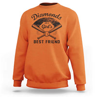 Softball Mom Gift Sweatshirt Diamonds Are A Girls Best Friend