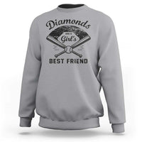 Softball Mom Gift Sweatshirt Diamonds Are A Girls Best Friend