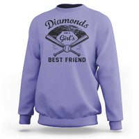 Softball Mom Gift Sweatshirt Diamonds Are A Girls Best Friend