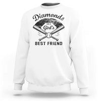Softball Mom Gift Sweatshirt Diamonds Are A Girls Best Friend