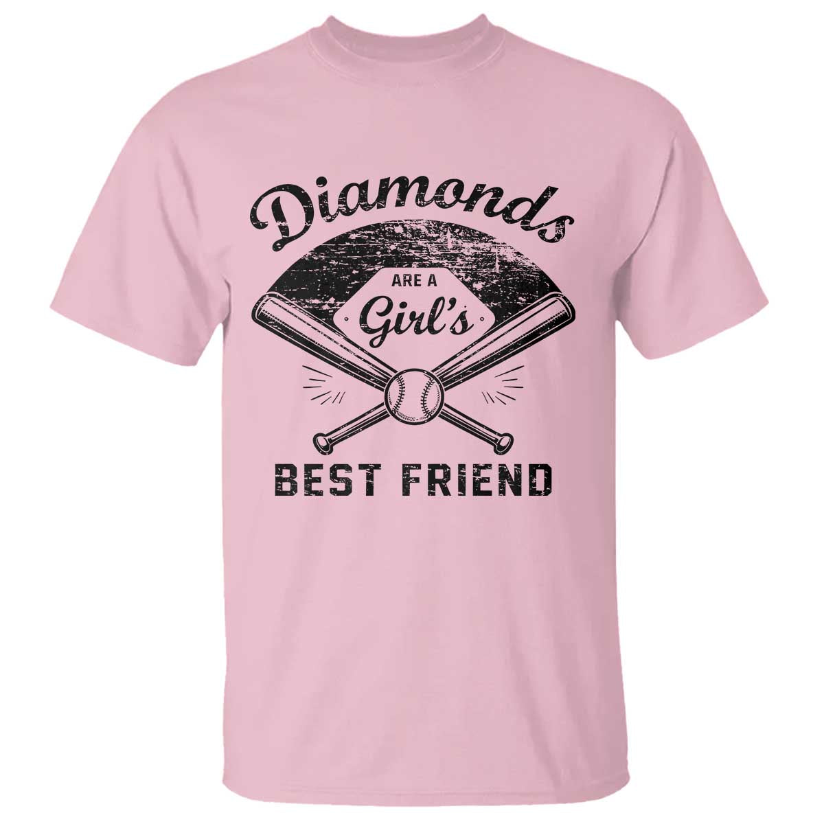 Softball Mom Gift T Shirt Diamonds Are A Girls Best Friend