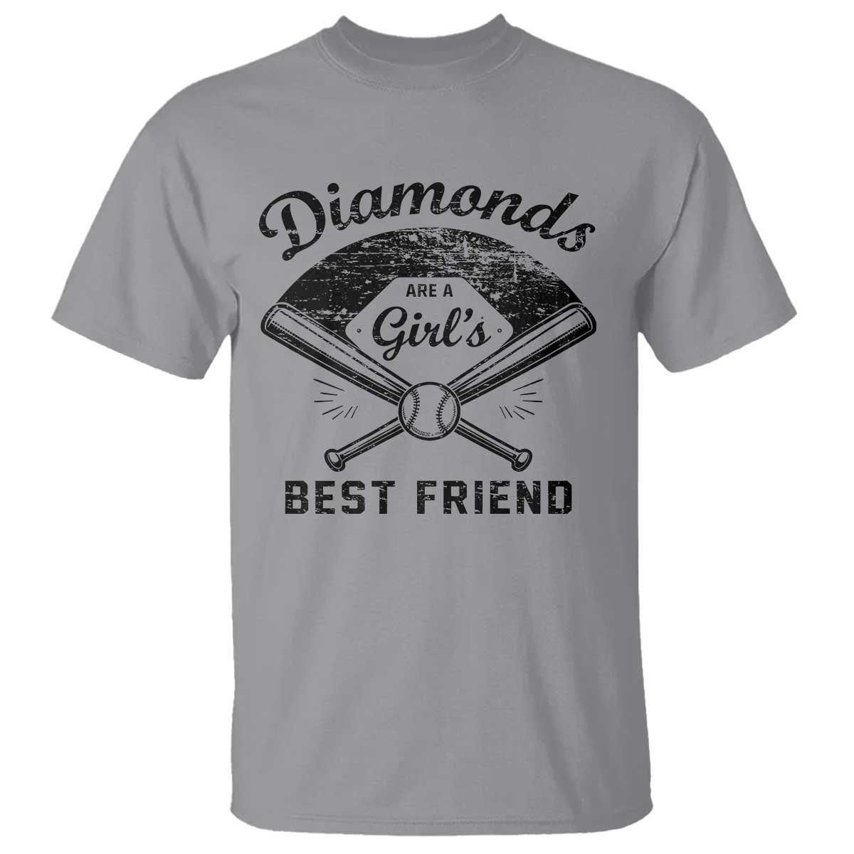 Softball Mom Gift T Shirt Diamonds Are A Girls Best Friend