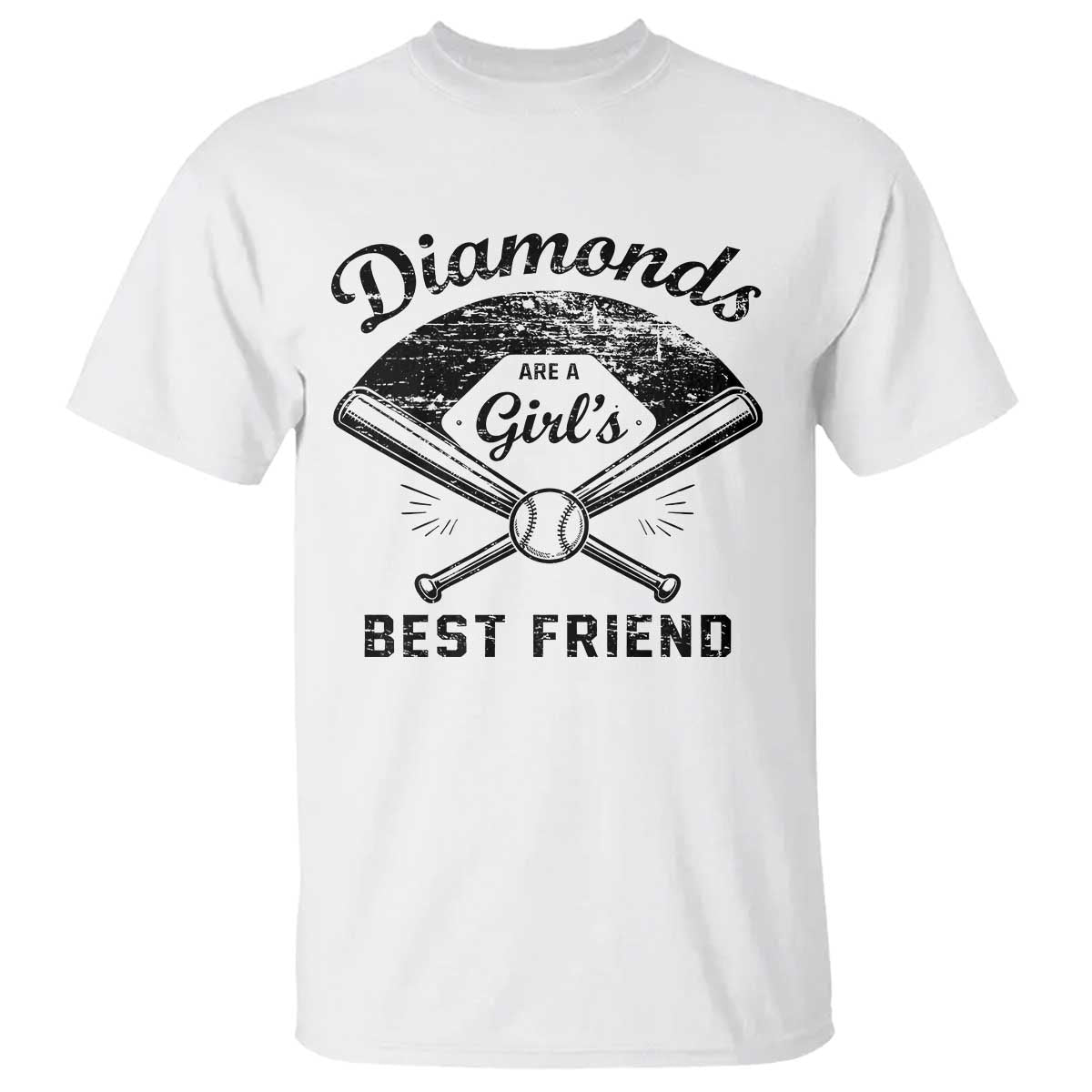 Softball Mom Gift T Shirt Diamonds Are A Girls Best Friend