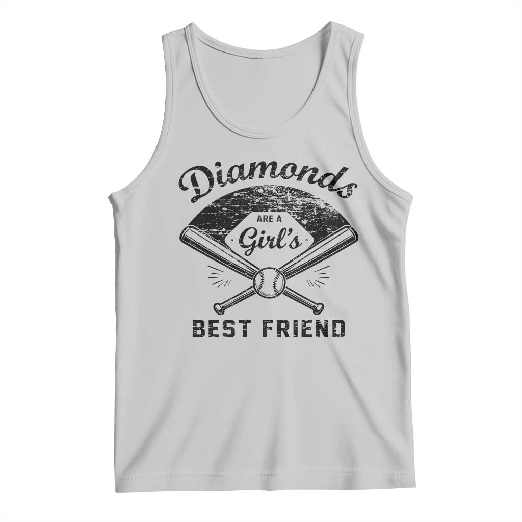 Softball Mom Gift Tank Top Diamonds Are A Girls Best Friend