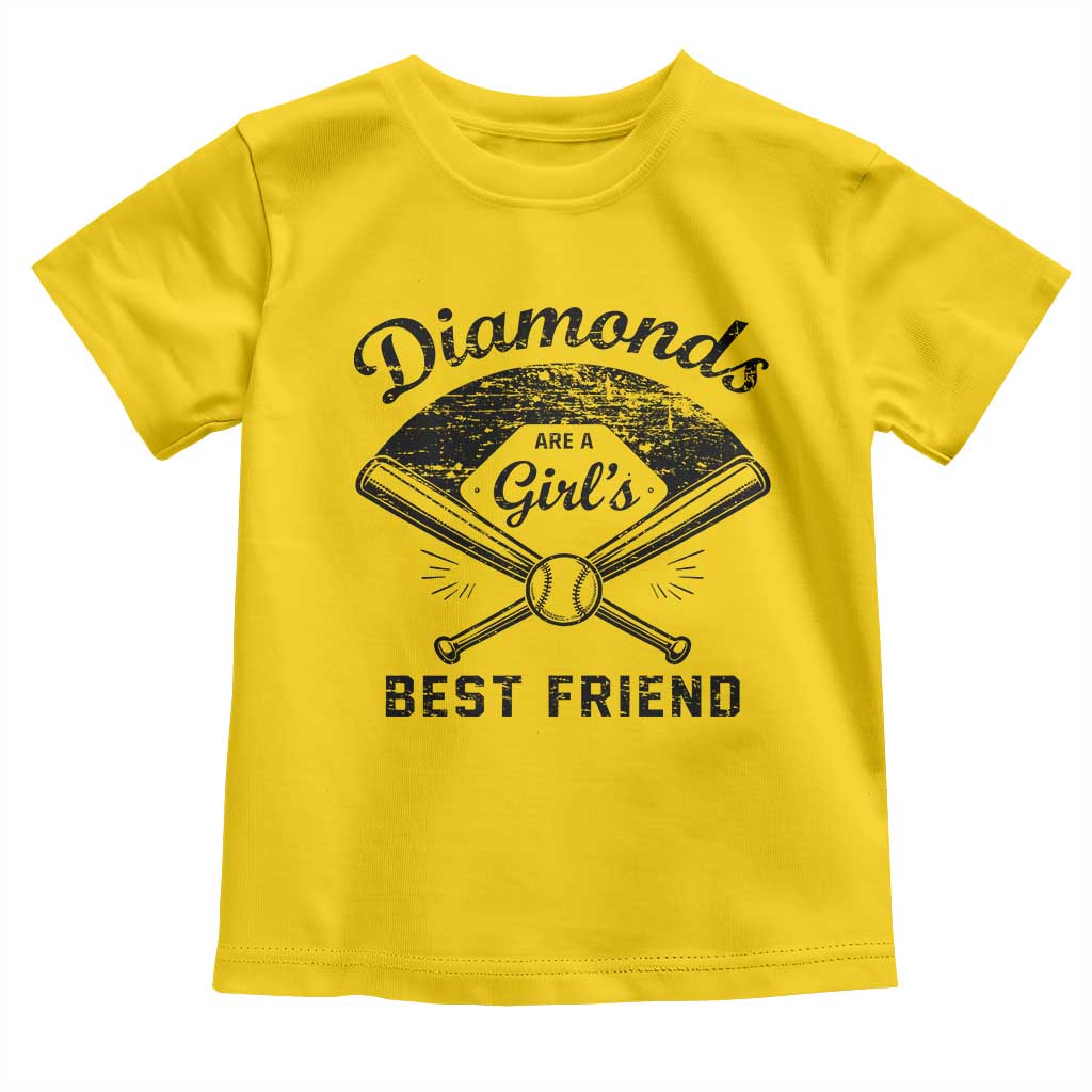 Softball Mom Gift Toddler T Shirt Diamonds Are A Girls Best Friend