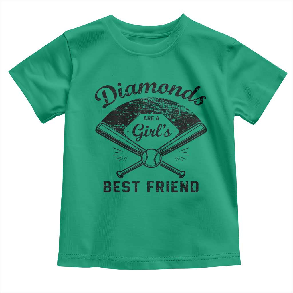Softball Mom Gift Toddler T Shirt Diamonds Are A Girls Best Friend