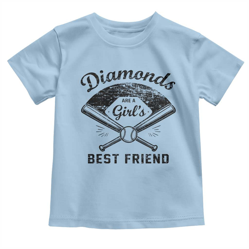 Softball Mom Gift Toddler T Shirt Diamonds Are A Girls Best Friend
