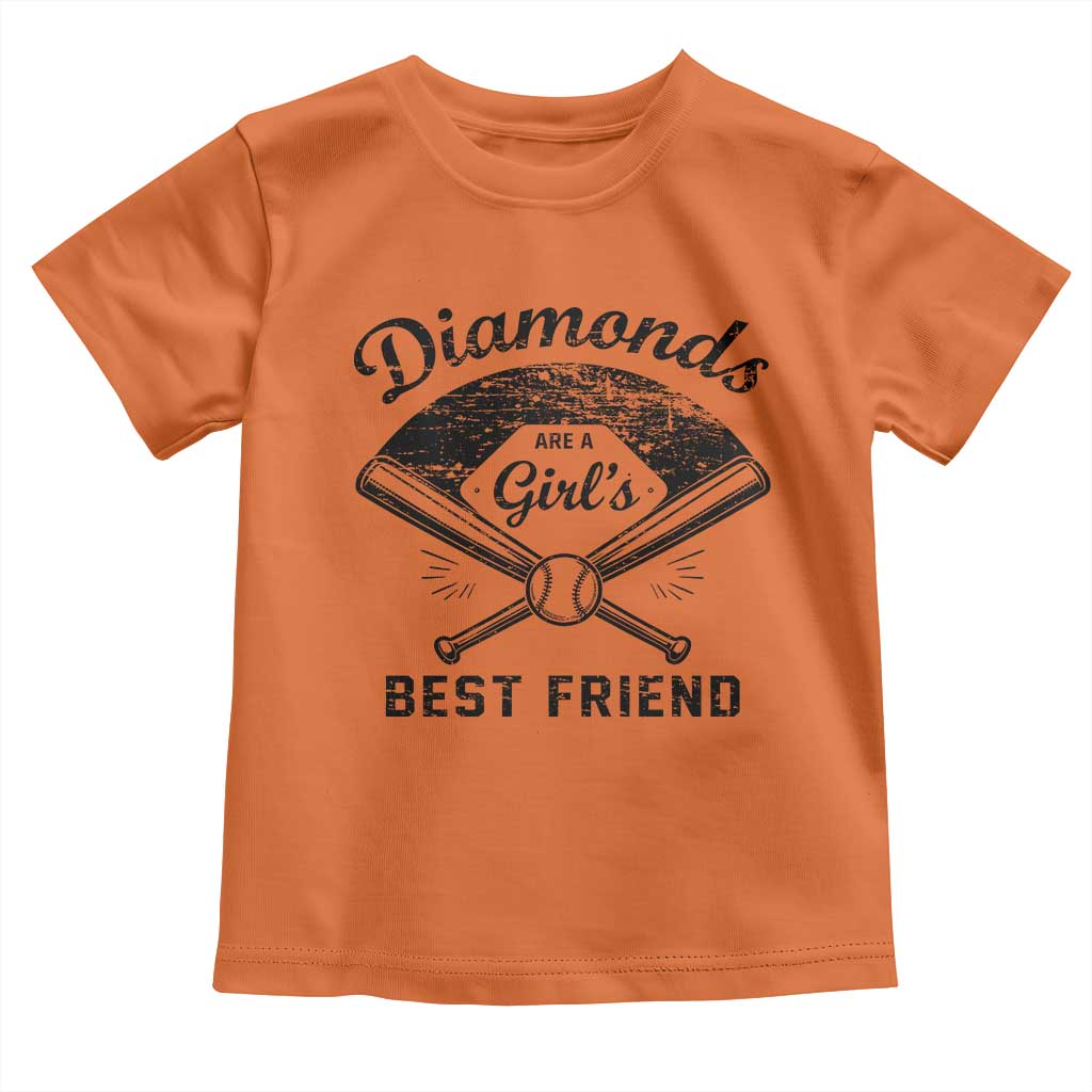 Softball Mom Gift Toddler T Shirt Diamonds Are A Girls Best Friend