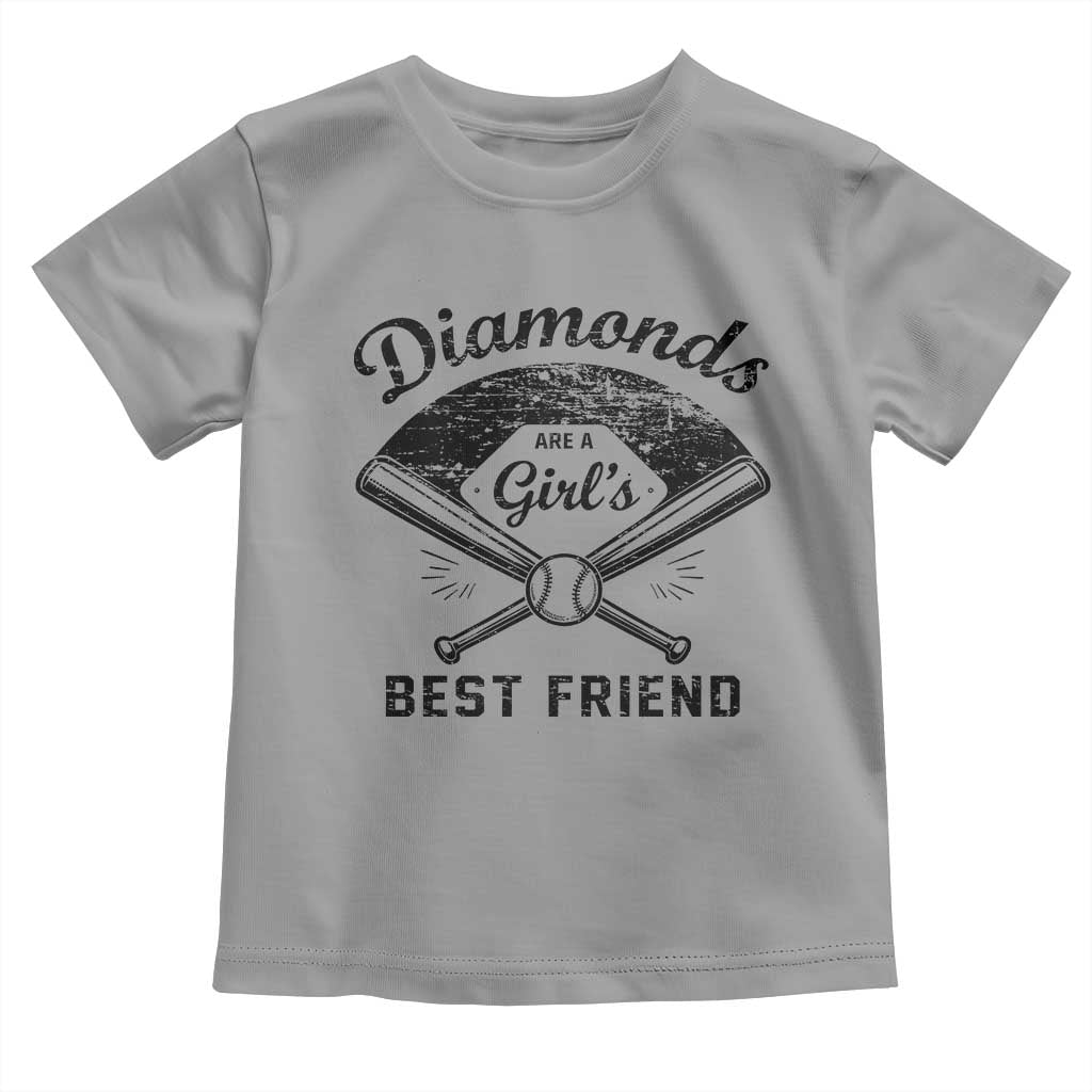 Softball Mom Gift Toddler T Shirt Diamonds Are A Girls Best Friend