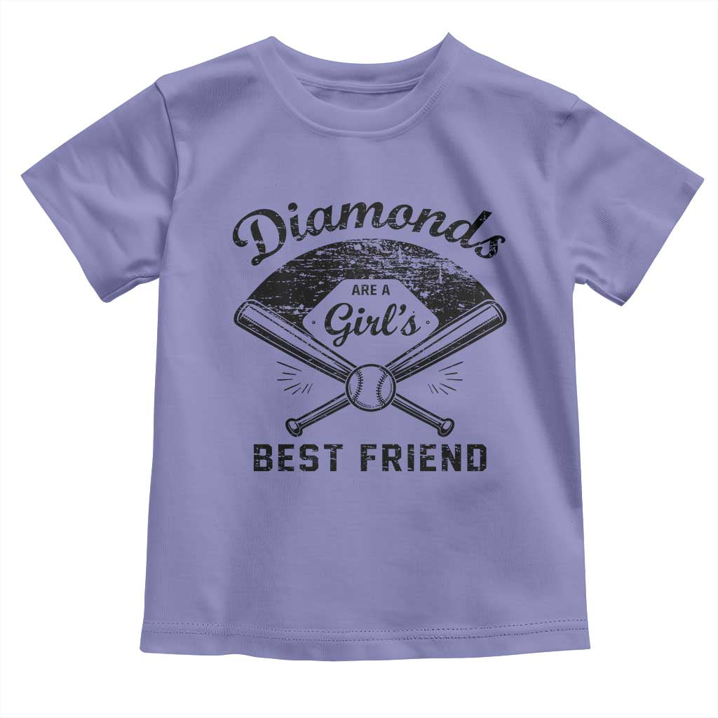 Softball Mom Gift Toddler T Shirt Diamonds Are A Girls Best Friend