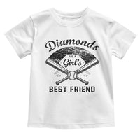 Softball Mom Gift Toddler T Shirt Diamonds Are A Girls Best Friend