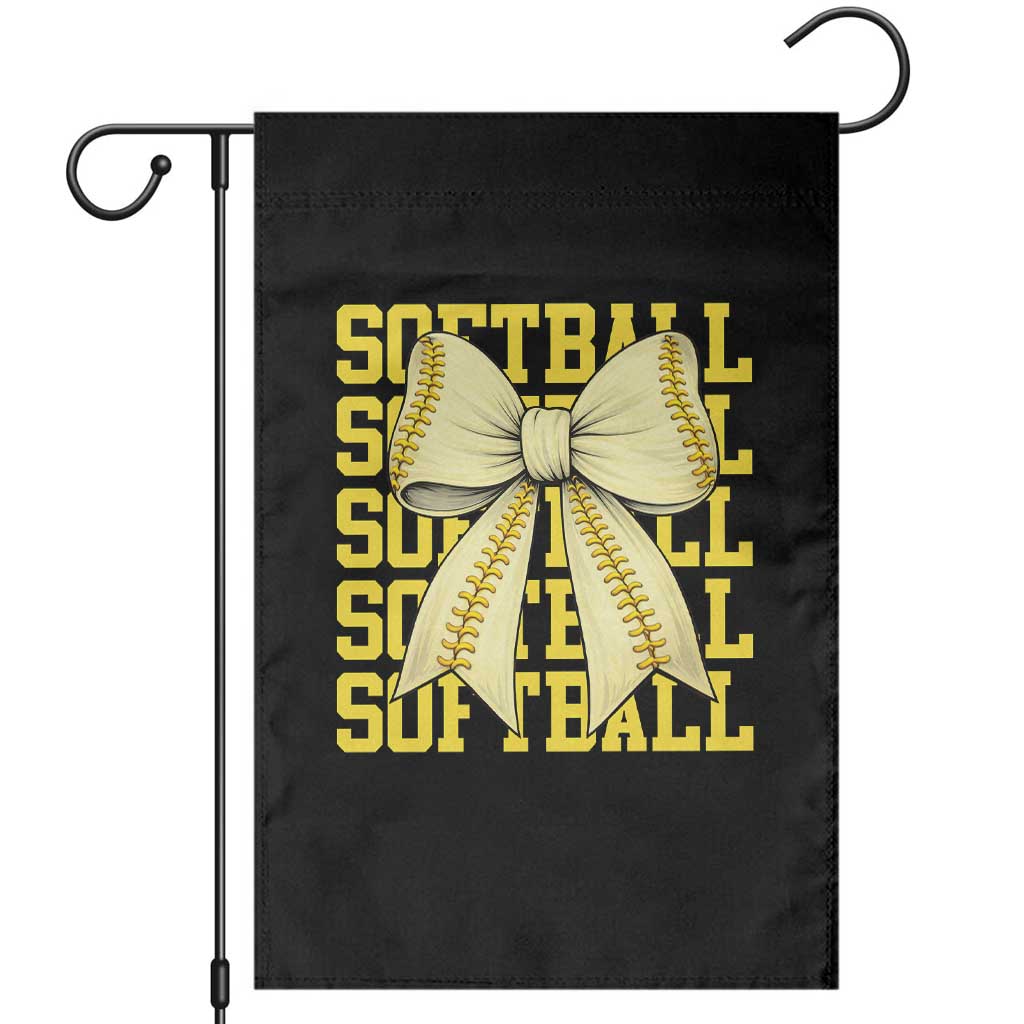 Softball Bow Garden Flag Sister Sport Lovers Girls Team