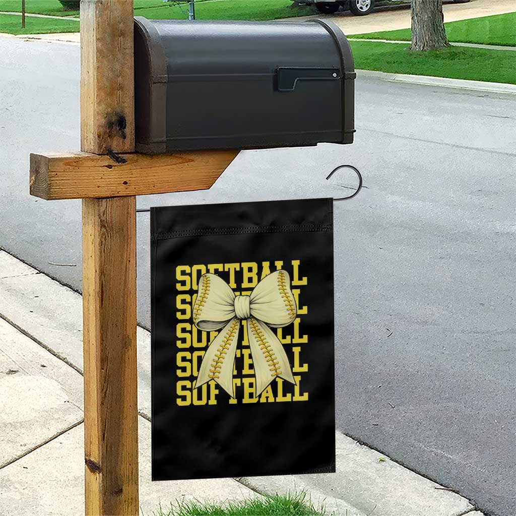 Softball Bow Garden Flag Sister Sport Lovers Girls Team