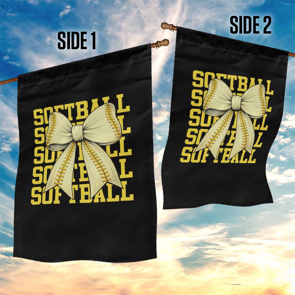 Softball Bow Garden Flag Sister Sport Lovers Girls Team