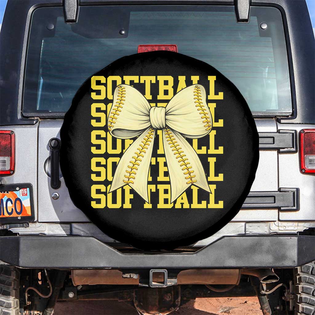 Softball Bow Spare Tire Cover Sister Sport Lovers Girls Team