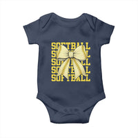 Softball Bow Baby Onesie Sister Sport Lovers Girls Team