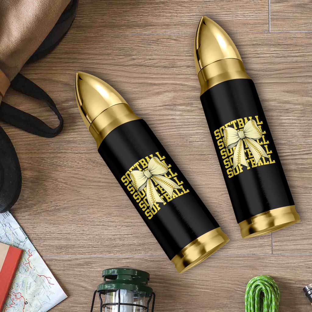 Softball Bow Bullet Tumbler Sister Sport Lovers Girls Team