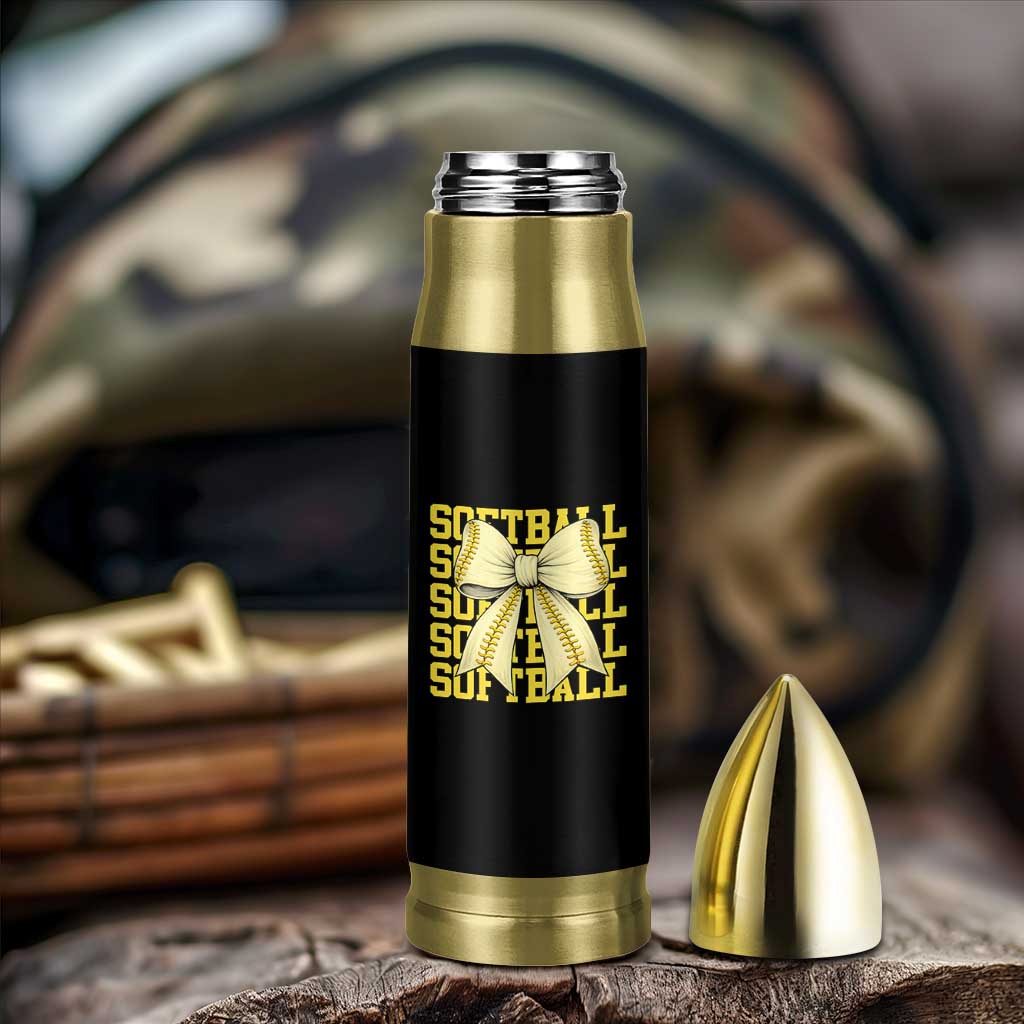 Softball Bow Bullet Tumbler Sister Sport Lovers Girls Team