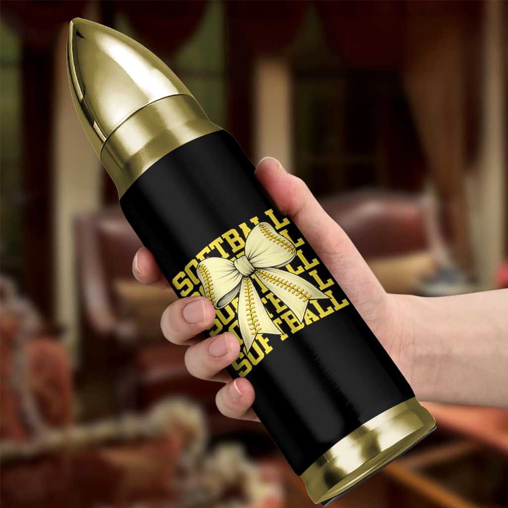 Softball Bow Bullet Tumbler Sister Sport Lovers Girls Team