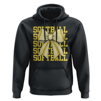 Softball Bow Hoodie Sister Sport Lovers Girls Team