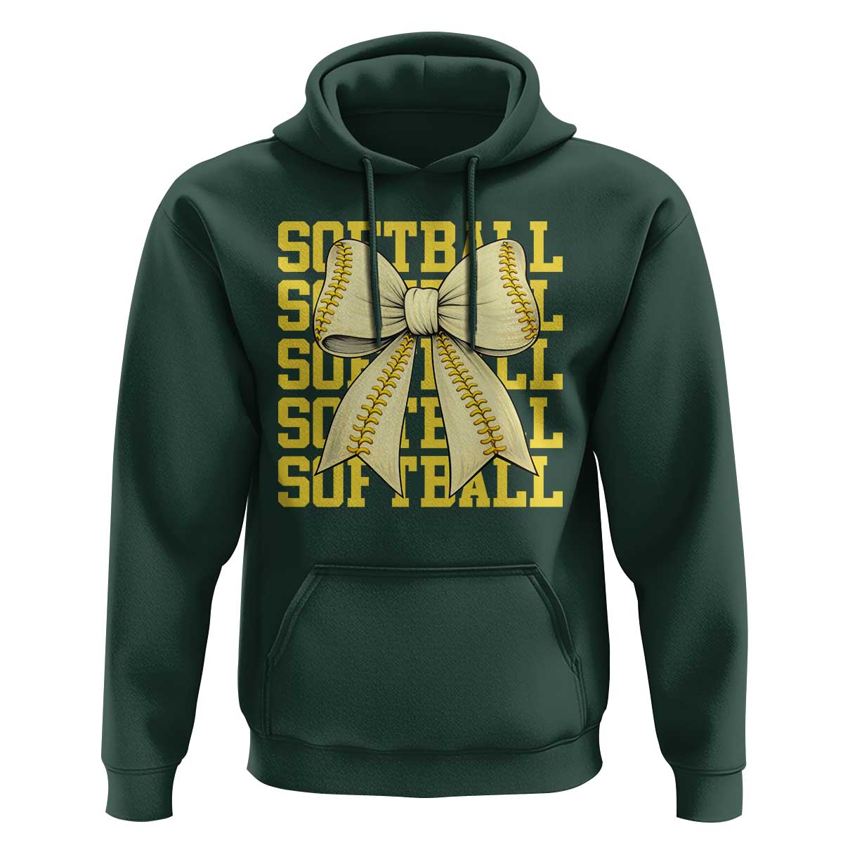 Softball Bow Hoodie Sister Sport Lovers Girls Team
