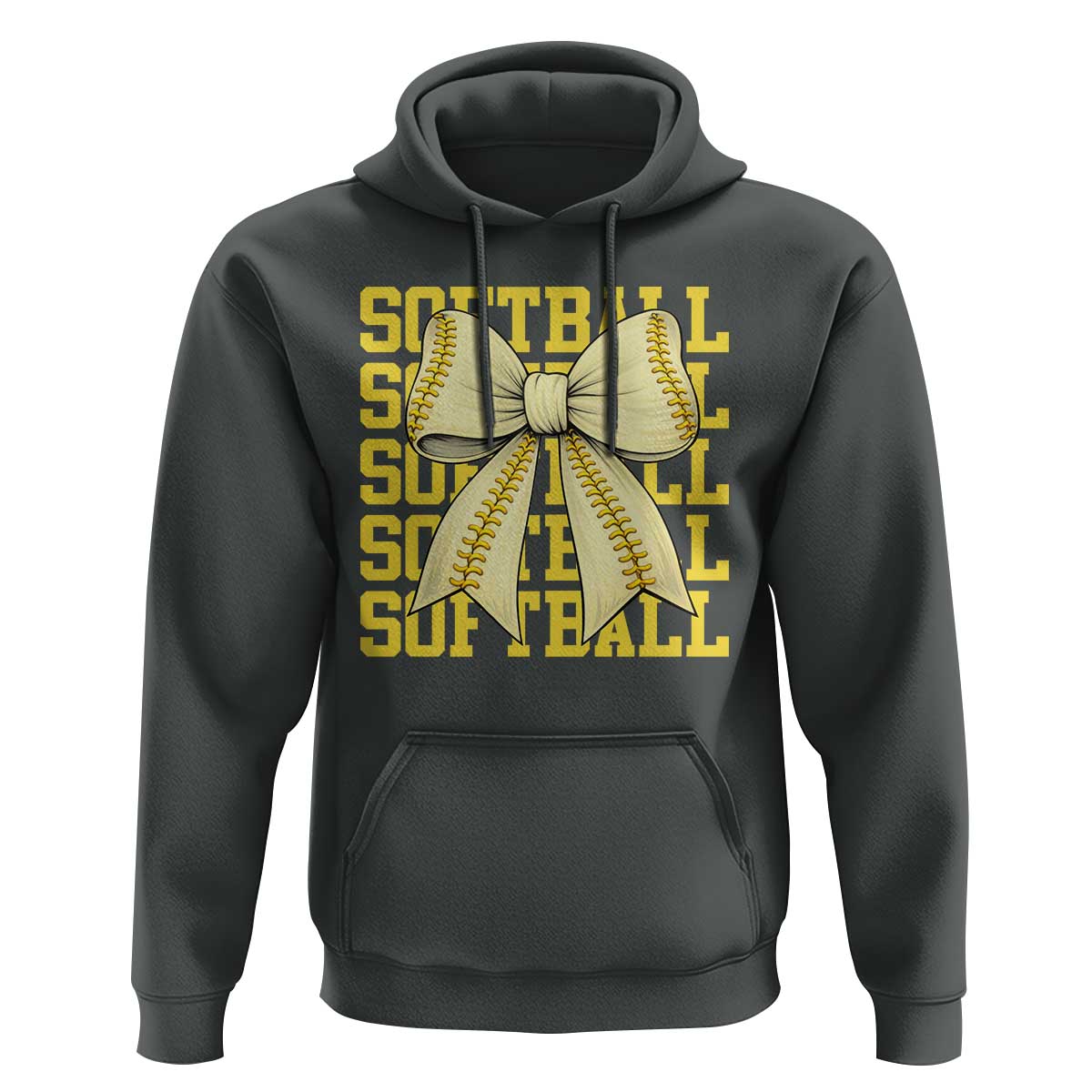 Softball Bow Hoodie Sister Sport Lovers Girls Team