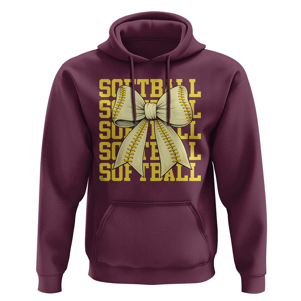 Softball Bow Hoodie Sister Sport Lovers Girls Team