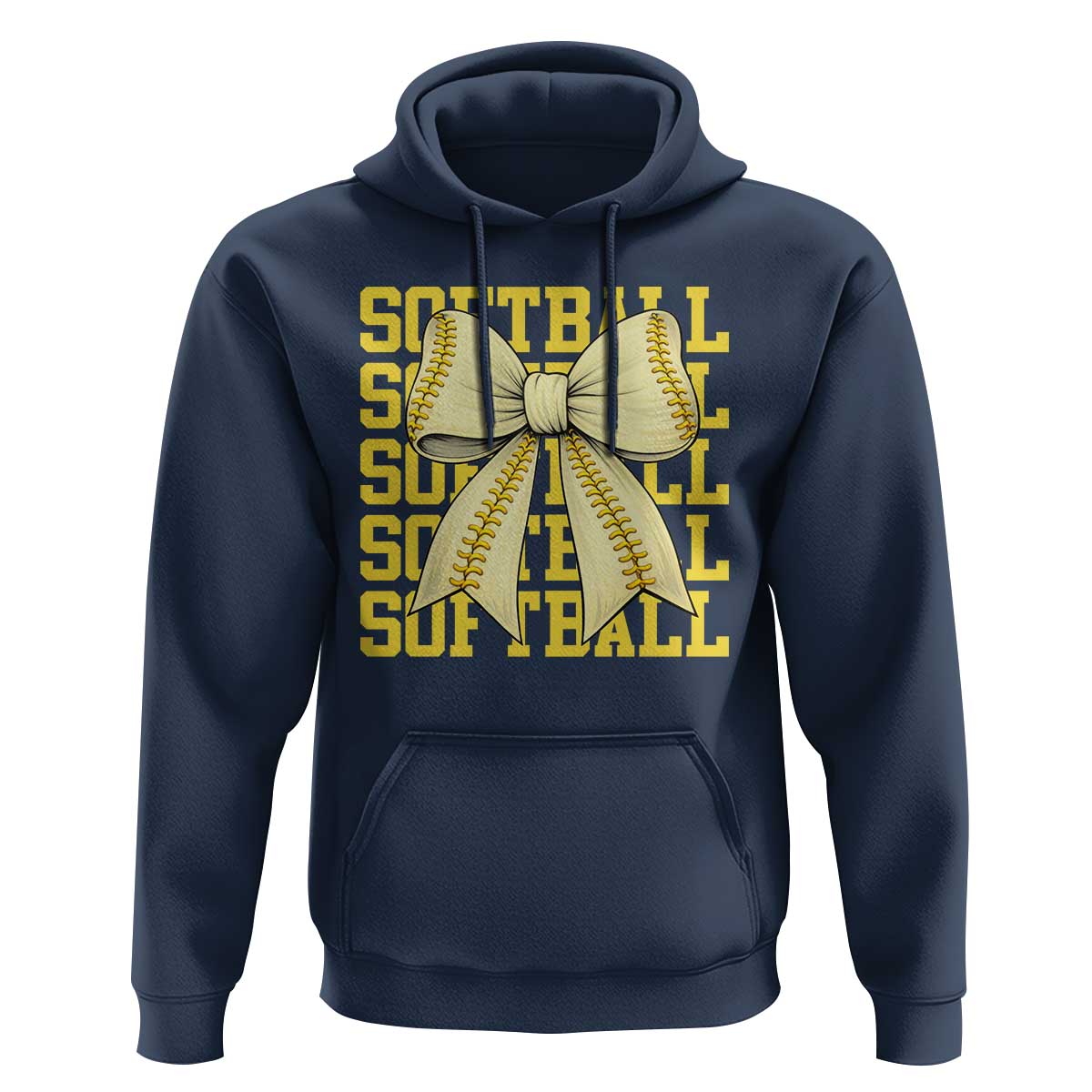 Softball Bow Hoodie Sister Sport Lovers Girls Team