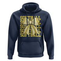 Softball Bow Hoodie Sister Sport Lovers Girls Team