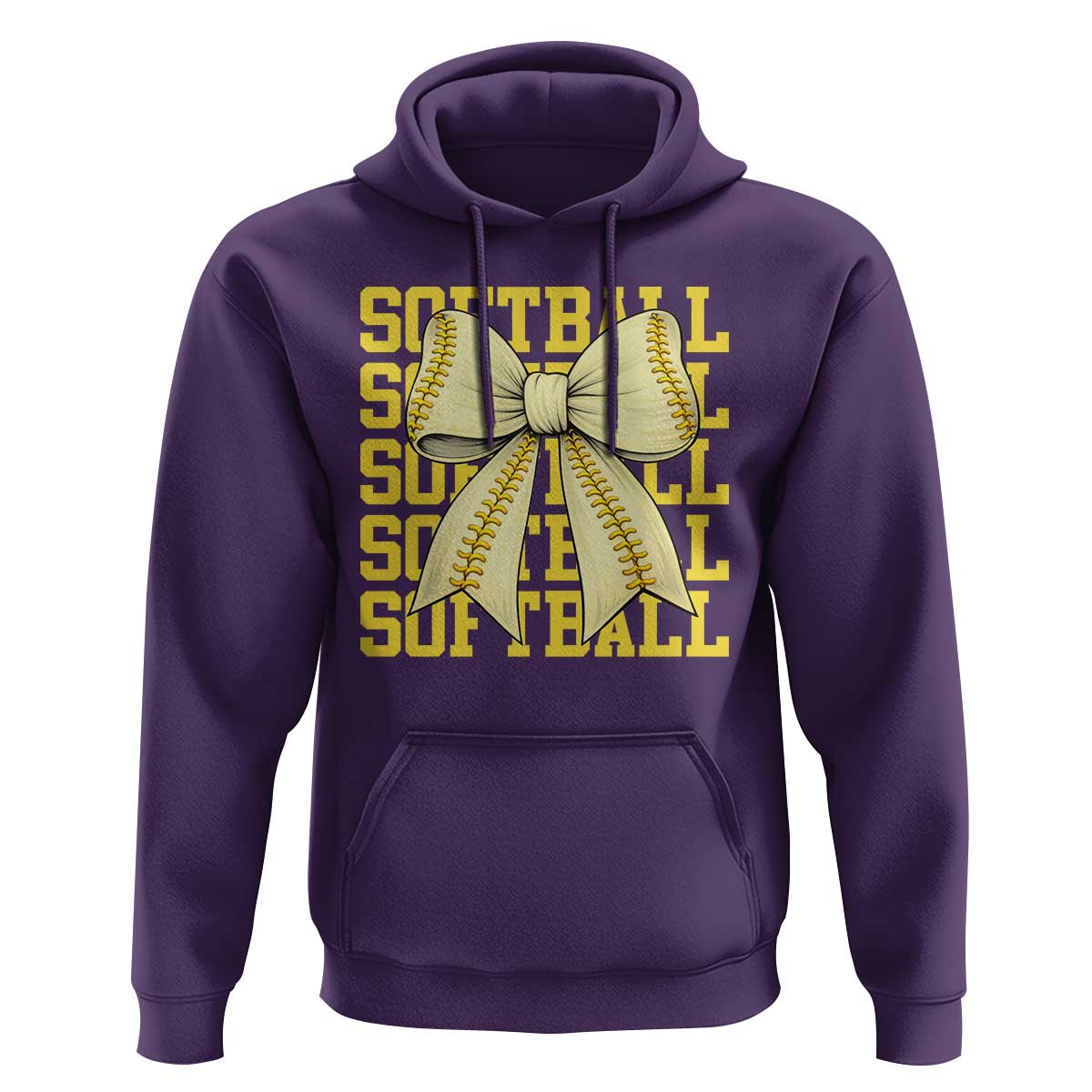 Softball Bow Hoodie Sister Sport Lovers Girls Team