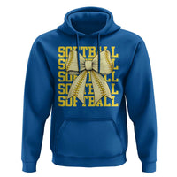 Softball Bow Hoodie Sister Sport Lovers Girls Team