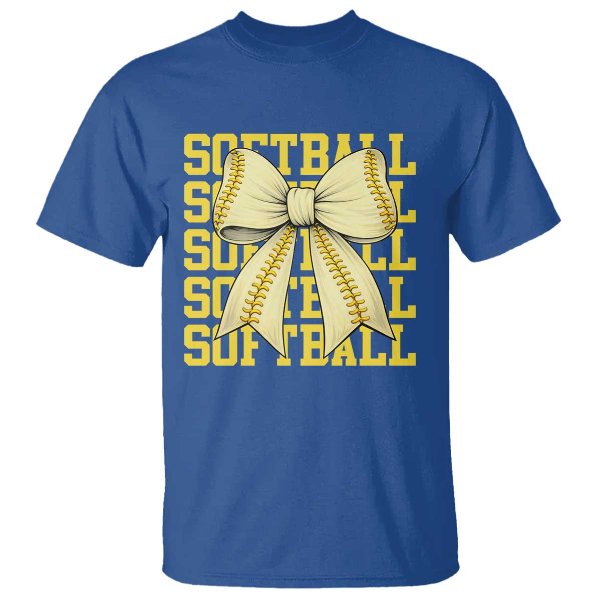 Softball Bow T Shirt Sister Sport Lovers Girls Team