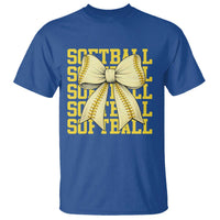 Softball Bow T Shirt Sister Sport Lovers Girls Team