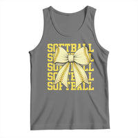 Softball Bow Tank Top Sister Sport Lovers Girls Team