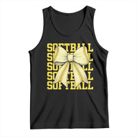 Softball Bow Tank Top Sister Sport Lovers Girls Team