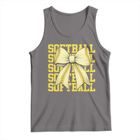 Softball Bow Tank Top Sister Sport Lovers Girls Team