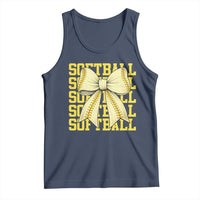 Softball Bow Tank Top Sister Sport Lovers Girls Team