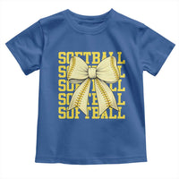 Softball Bow Toddler T Shirt Sister Sport Lovers Girls Team