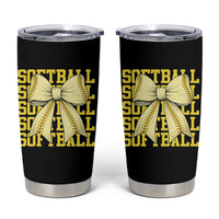 Softball Bow Tumbler Cup Sister Sport Lovers Girls Team