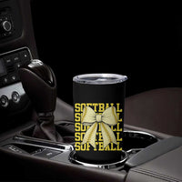 Softball Bow Tumbler Cup Sister Sport Lovers Girls Team