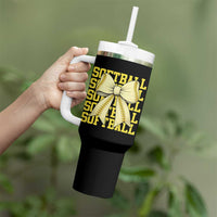 Softball Bow Tumbler With Handle Sister Sport Lovers Girls Team