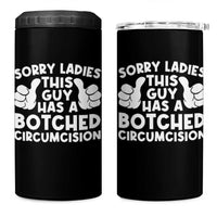 Inappropriate Adult 4 in 1 Can Cooler Tumbler This Guy Botched Funny Cringe Offensive Humor Men