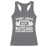 Inappropriate Adult Racerback Tank Top This Guy Botched Funny Cringe Offensive Humor Men
