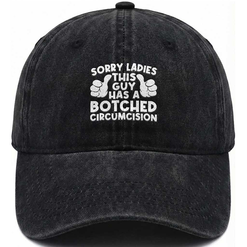 Inappropriate Adult Washed Cotton Baseball Cap This Guy Botched Funny Cringe Offensive Humor Men