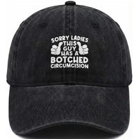 Inappropriate Adult Washed Cotton Baseball Cap This Guy Botched Funny Cringe Offensive Humor Men