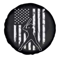 Vintage Patriotic Softball Spare Tire Cover Girls Baseball Softball Player American Flag